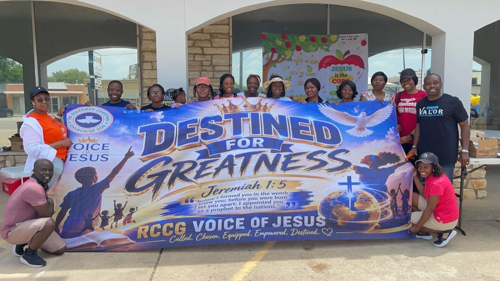 The congregation of RCCG Voice of Jesus, Denton TX, gathered together